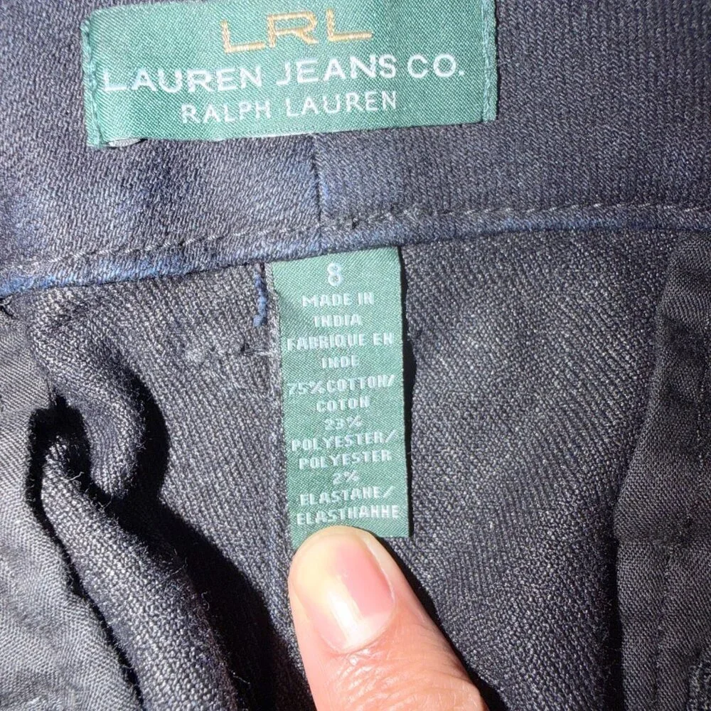 Lauren Jeans Co Navy Jean Pencil Skirt 8